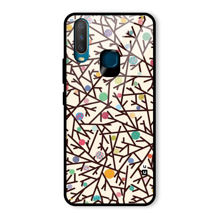 Stem Pattern Glass Back Case for Vivo Y17