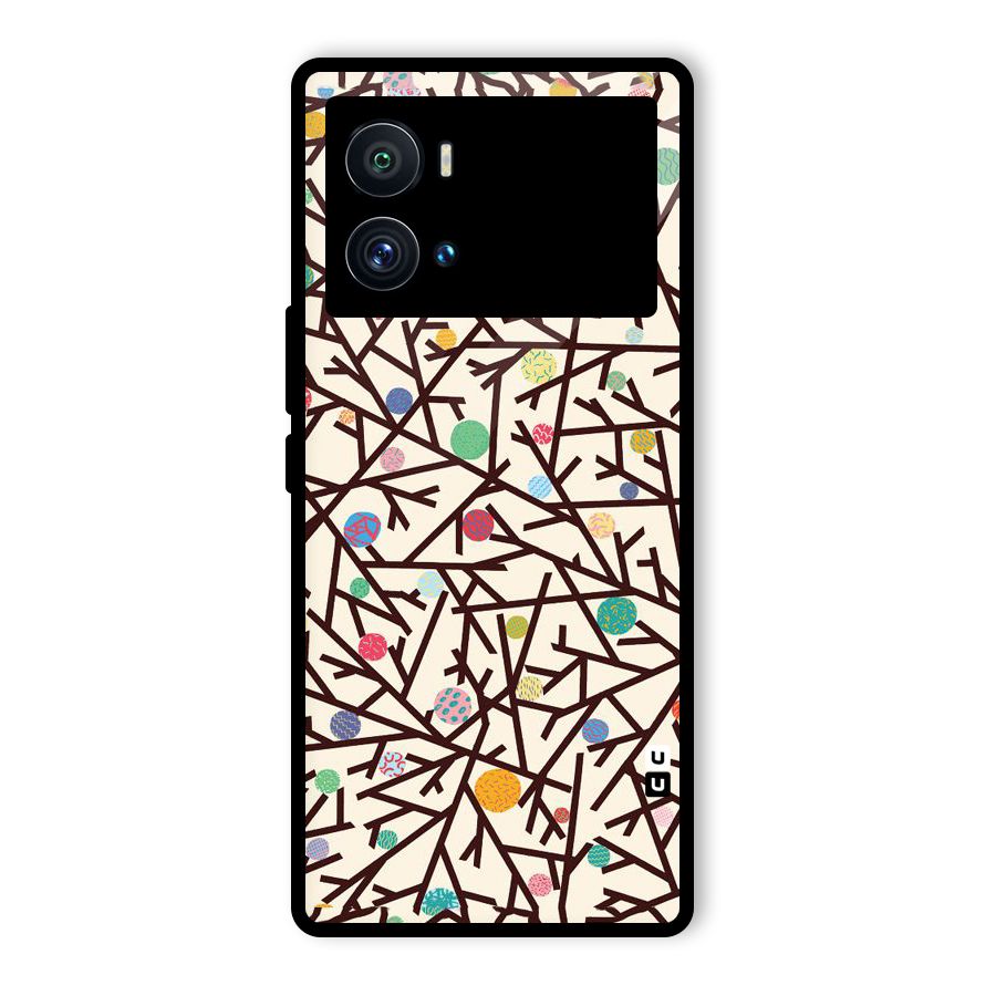 Stem Pattern Glass Back Case for Vivo iQOO 9 Pro