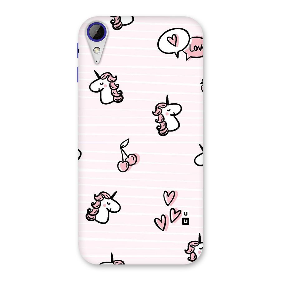 Strawberries And Unicorns Back Case for Desire 830