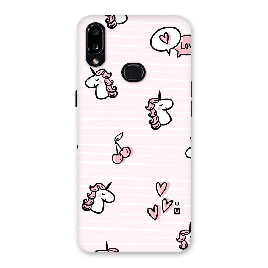 Strawberries And Unicorns Back Case for Galaxy A10s