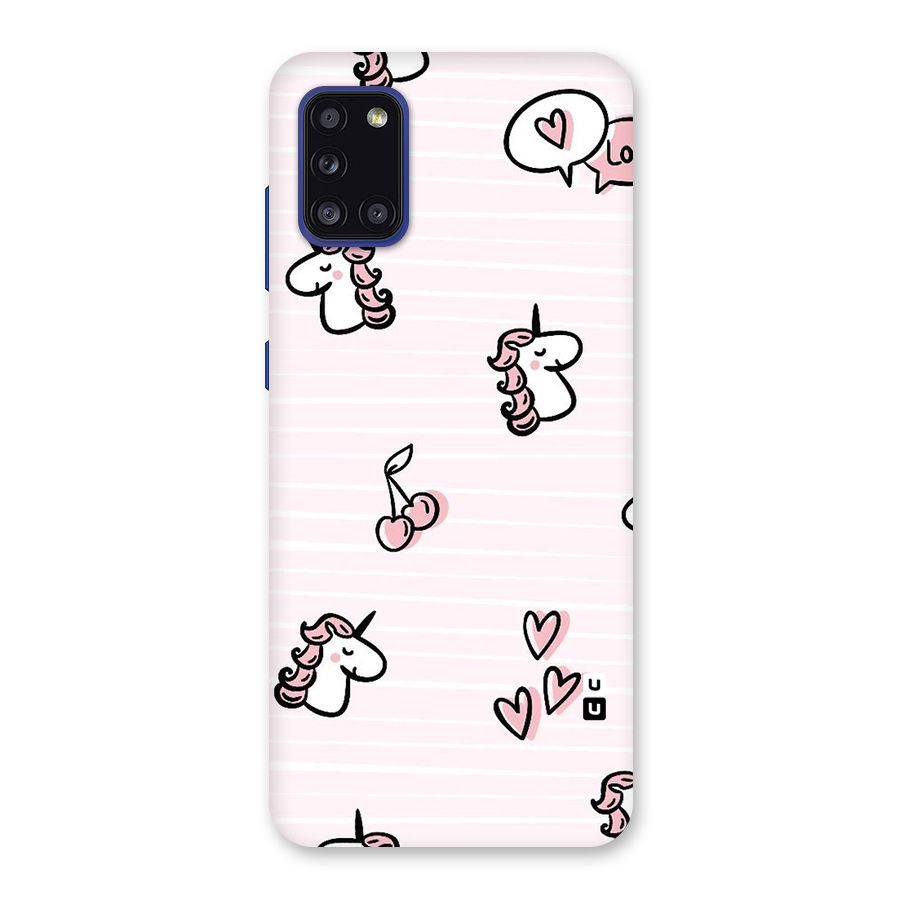 Strawberries And Unicorns Back Case for Galaxy A31
