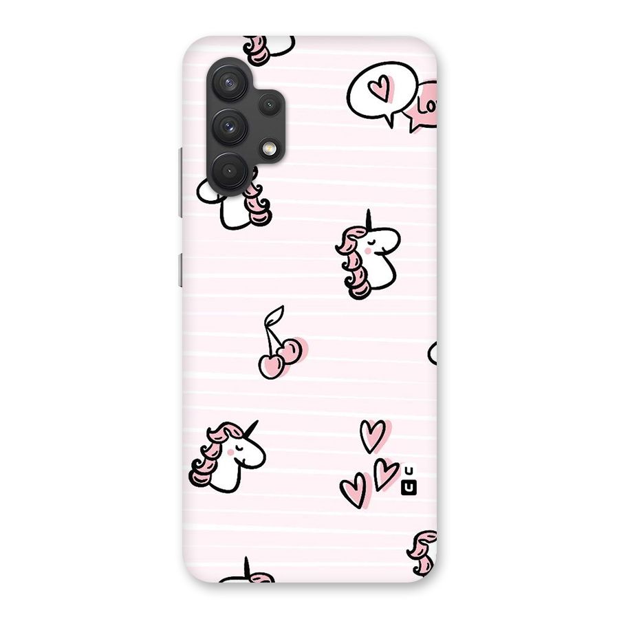 Strawberries And Unicorns Back Case for Galaxy A32