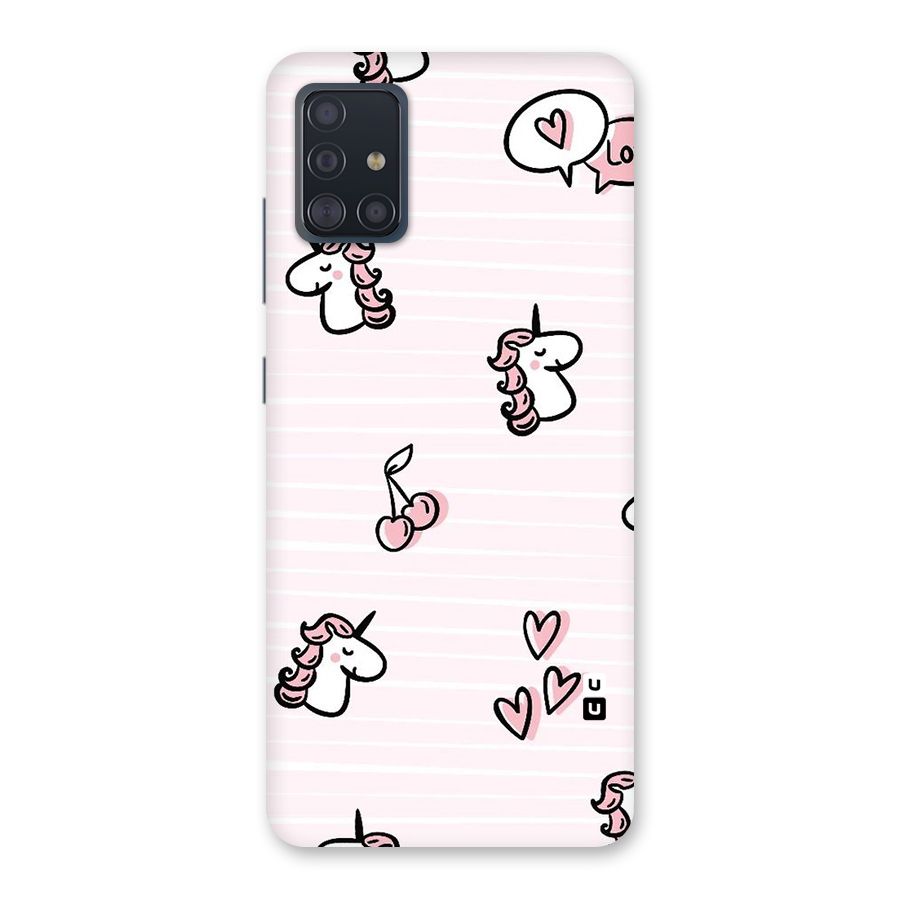 Strawberries And Unicorns Back Case for Galaxy A51