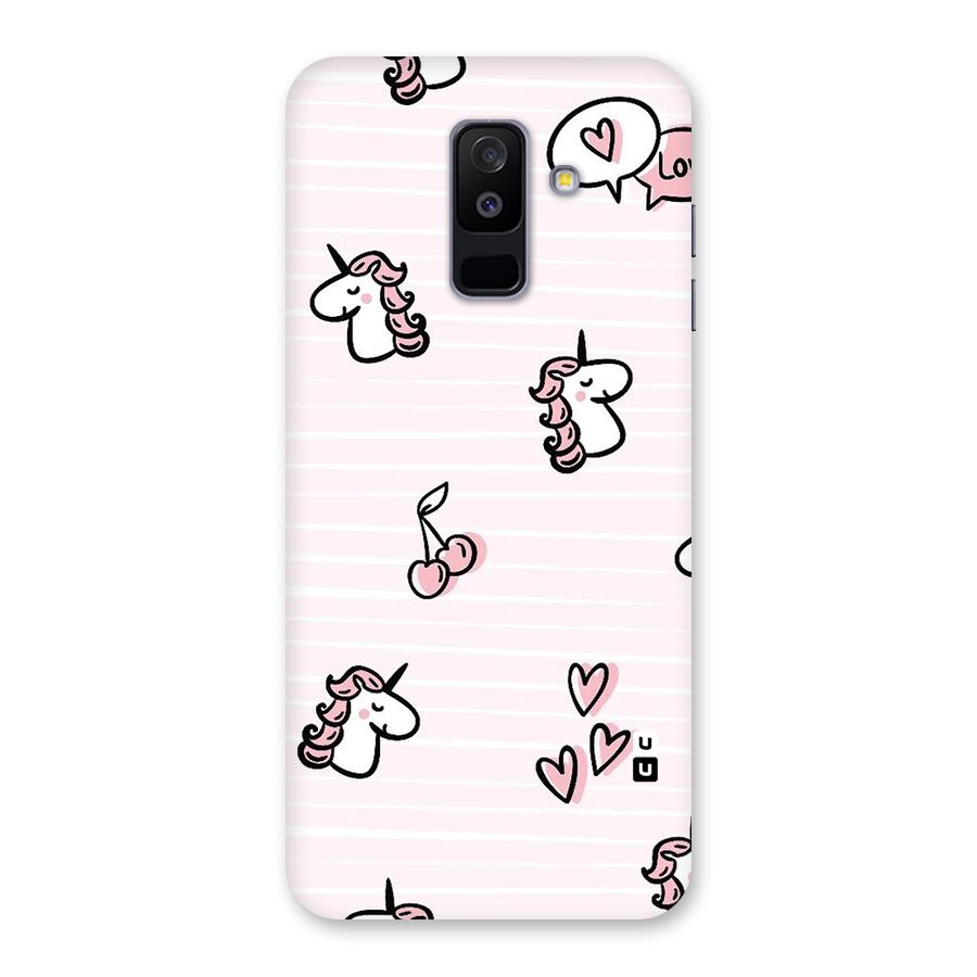 Strawberries And Unicorns Back Case for Galaxy A6 Plus