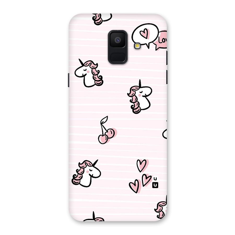 Strawberries And Unicorns Back Case for Galaxy A6 (2018)