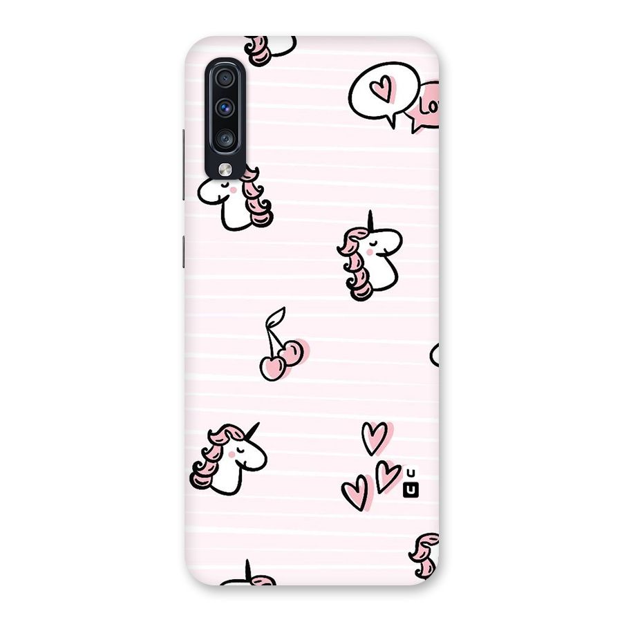 Strawberries And Unicorns Back Case for Galaxy A70