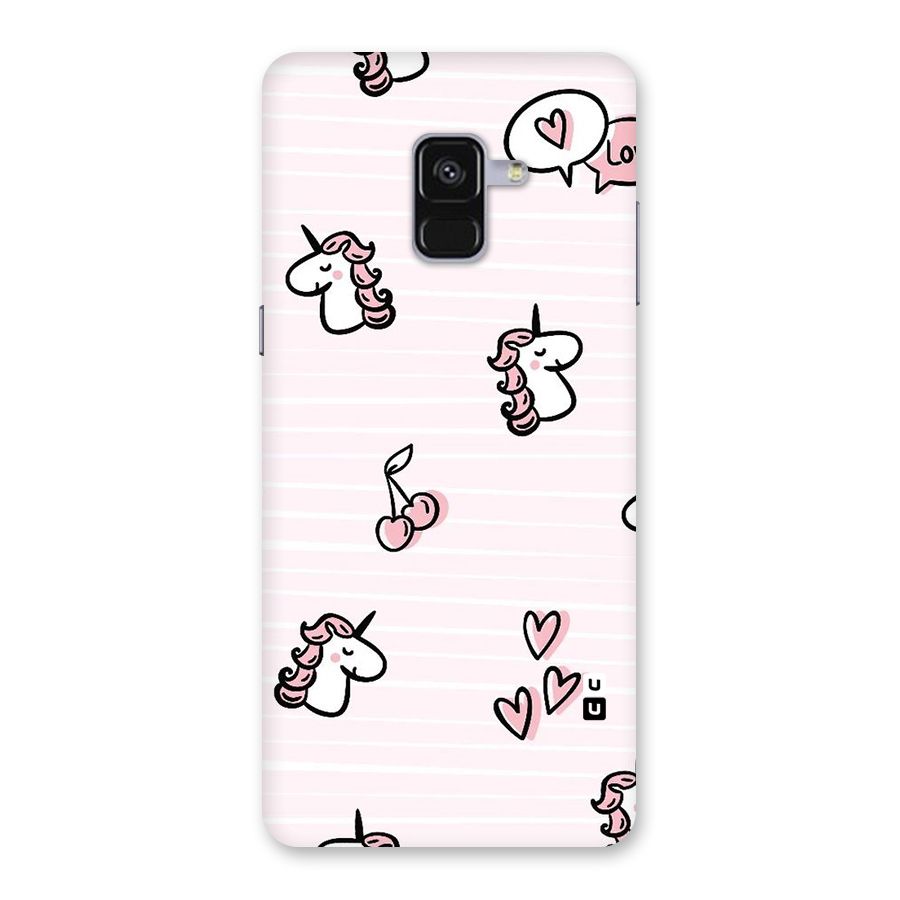 Strawberries And Unicorns Back Case for Galaxy A8 Plus