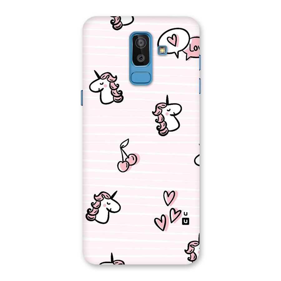 Strawberries And Unicorns Back Case for Galaxy J8