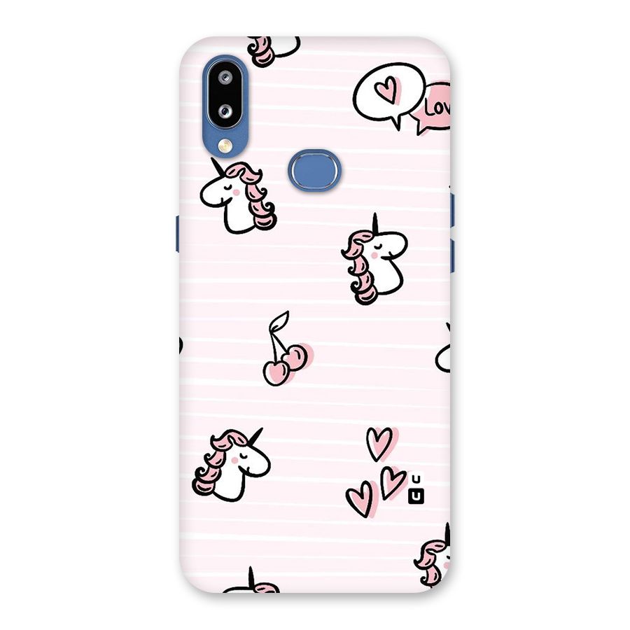 Strawberries And Unicorns Back Case for Galaxy M01s