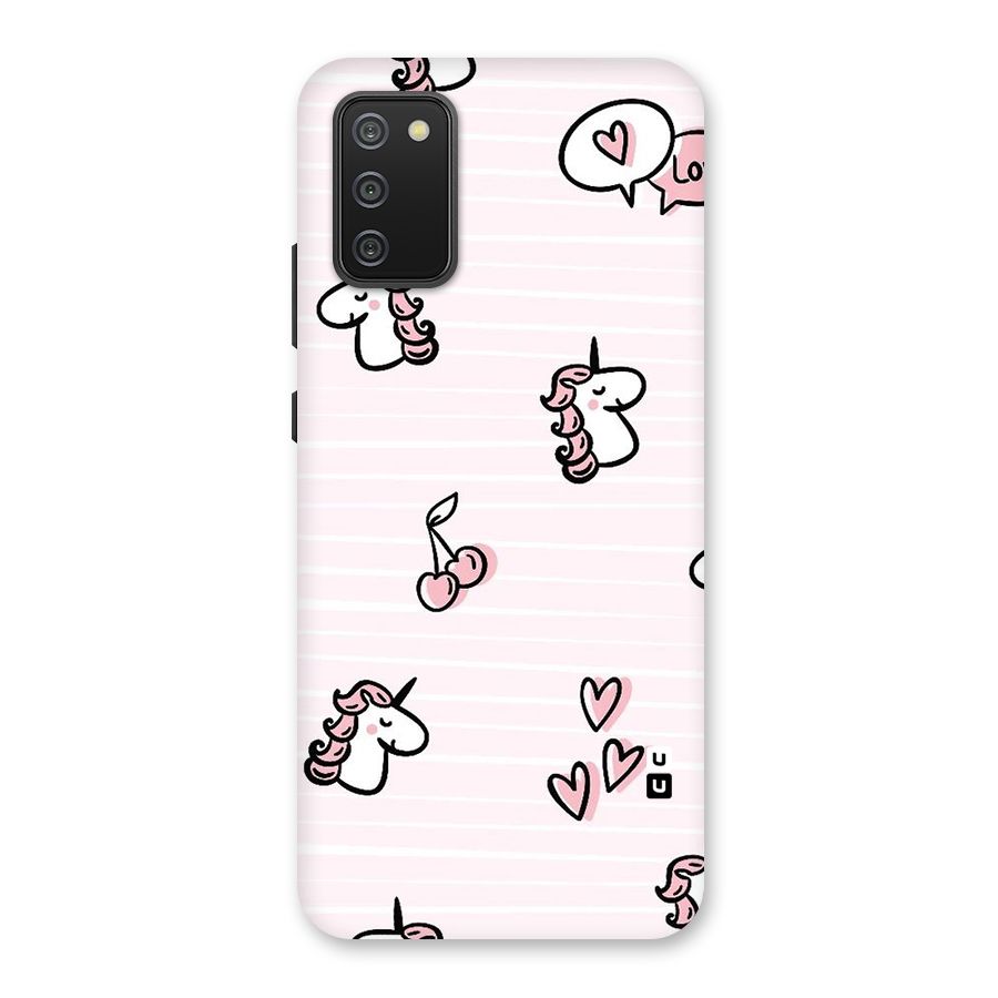 Strawberries And Unicorns Back Case for Galaxy M02s