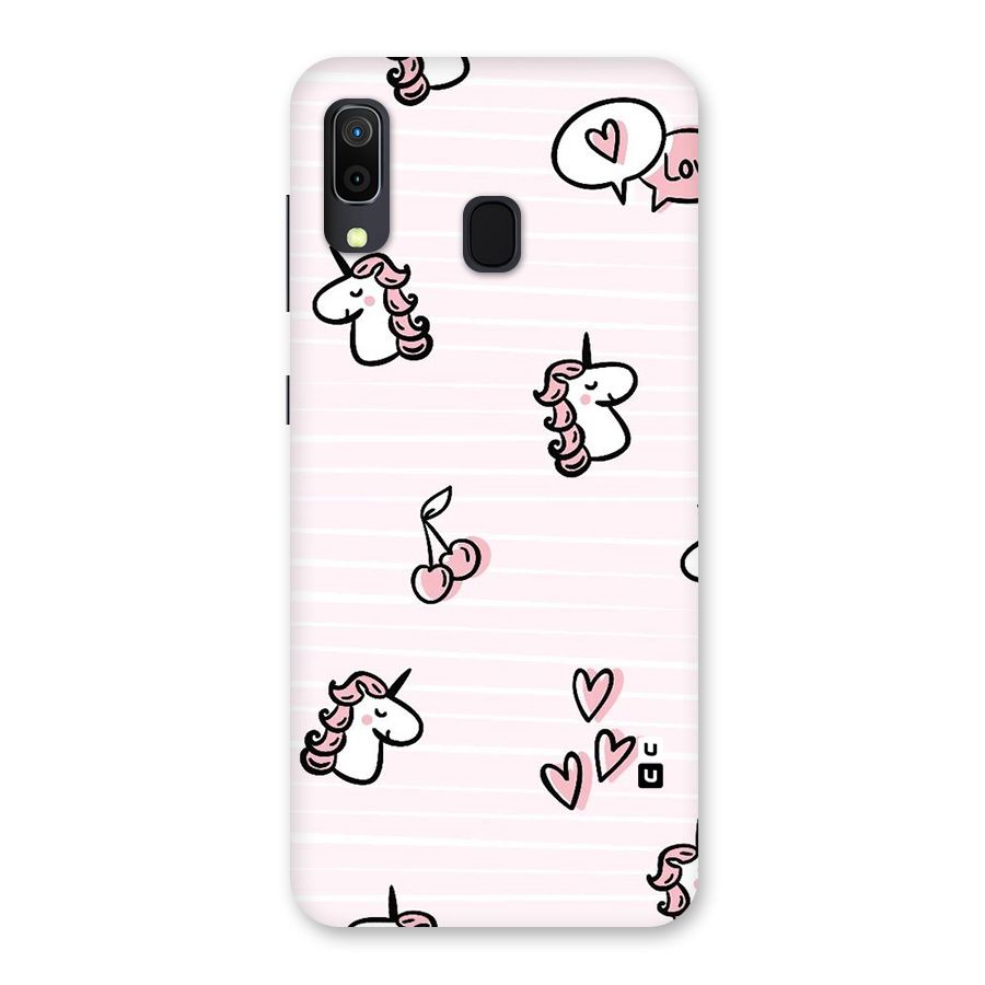 Strawberries And Unicorns Back Case for Galaxy M10s