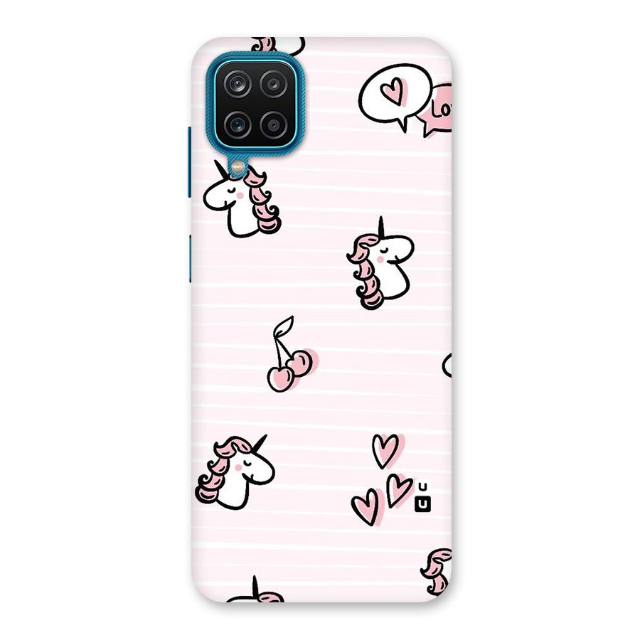 Strawberries And Unicorns Back Case for Galaxy M12