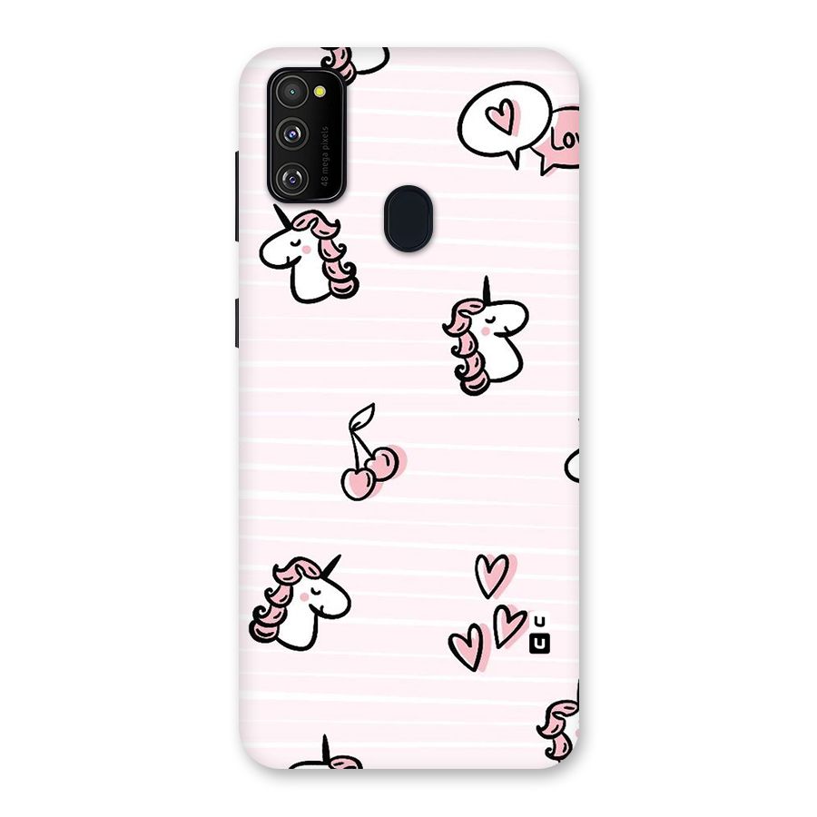 Strawberries And Unicorns Back Case for Galaxy M30s