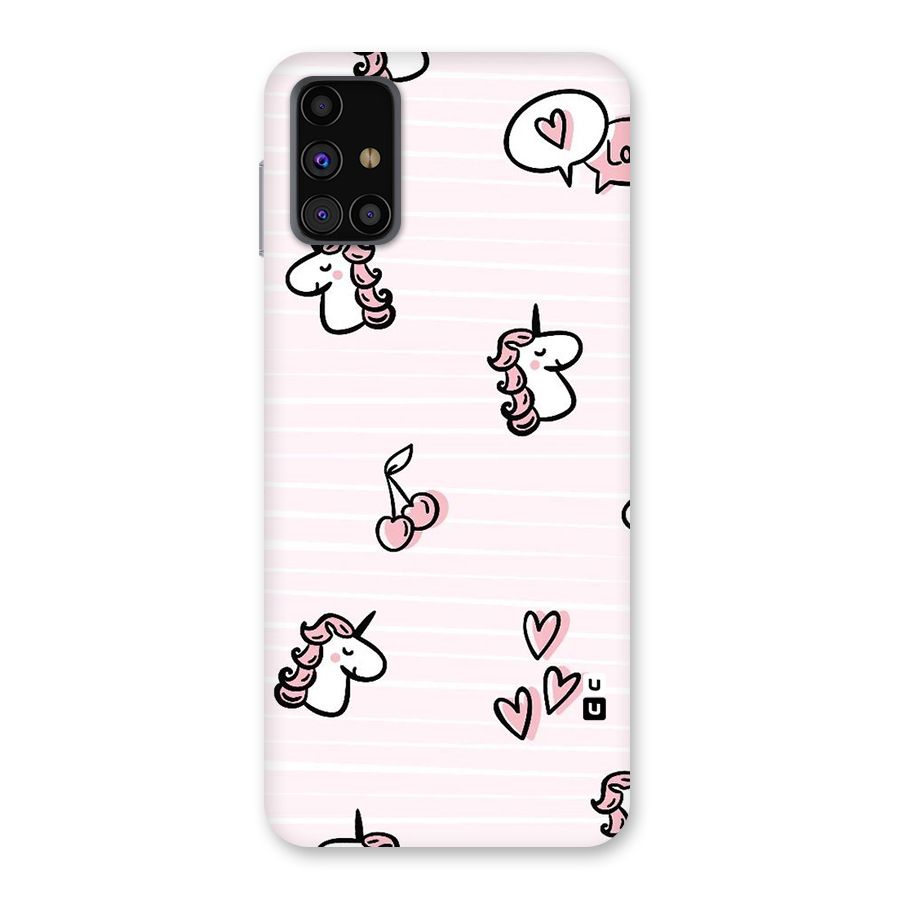 Strawberries And Unicorns Back Case for Galaxy M31s