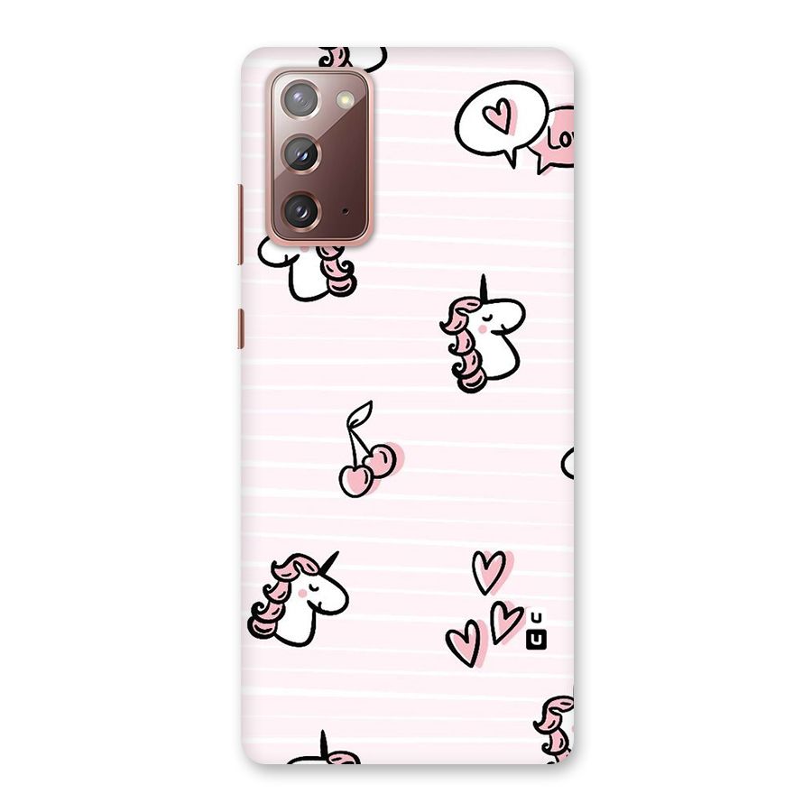 Strawberries And Unicorns Back Case for Galaxy Note 20