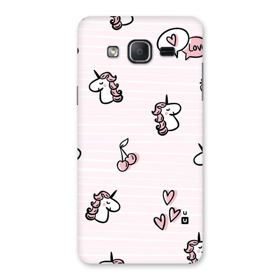 Strawberries And Unicorns Back Case for Galaxy On7 Pro