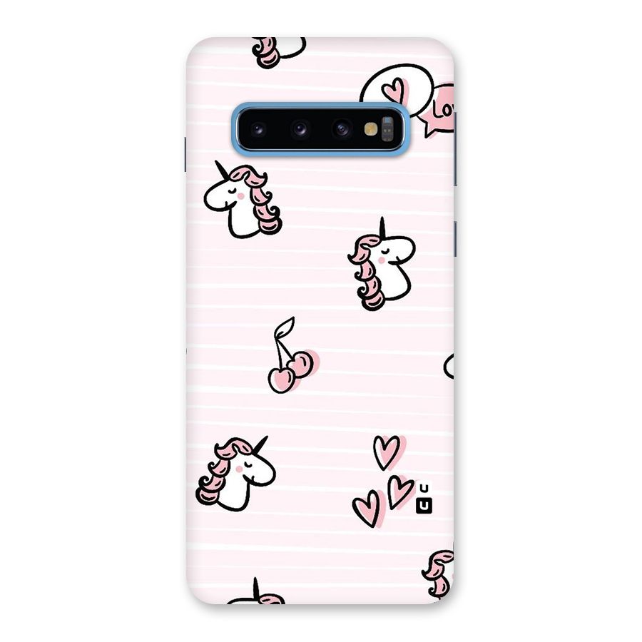 Strawberries And Unicorns Back Case for Galaxy S10