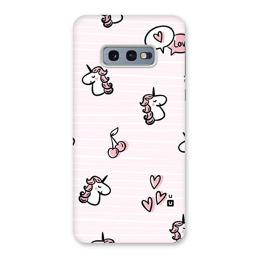 Strawberries And Unicorns Back Case for Galaxy S10e