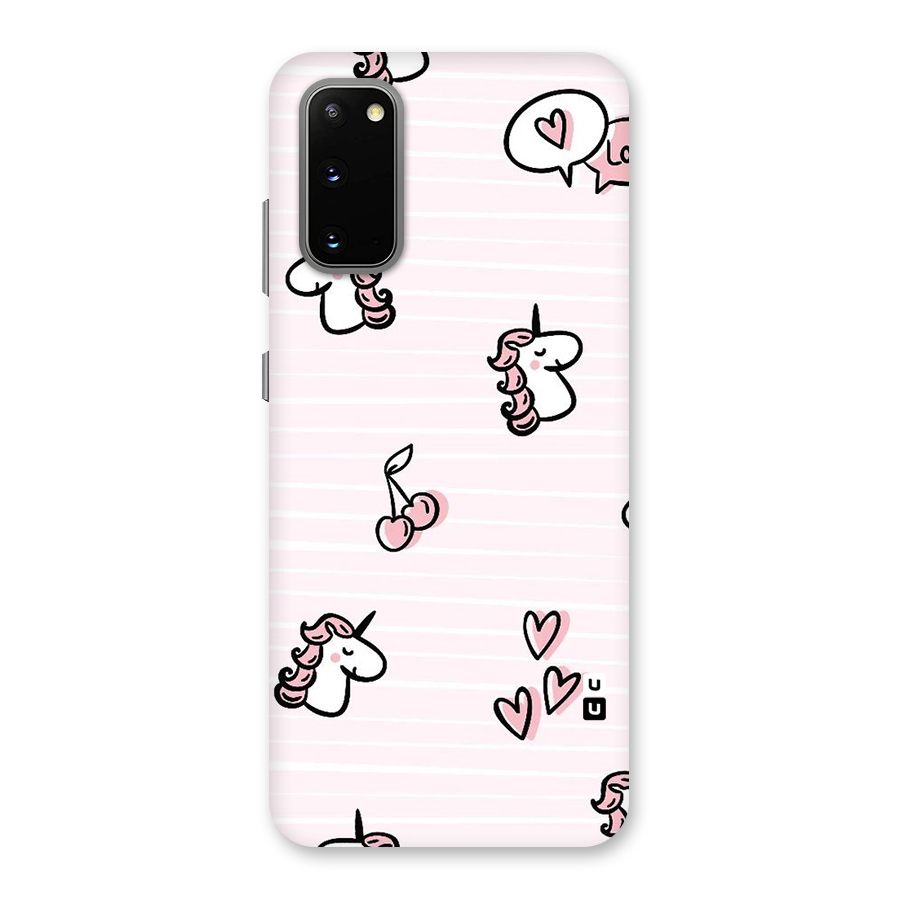 Strawberries And Unicorns Back Case for Galaxy S20