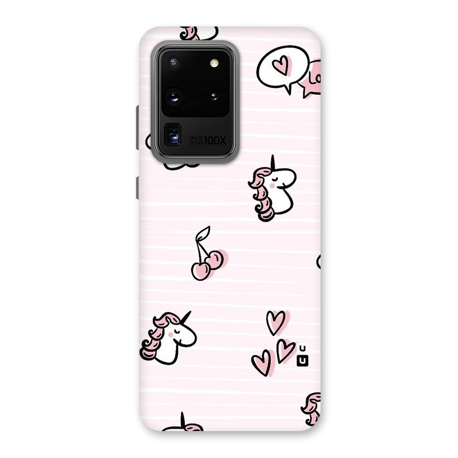 Strawberries And Unicorns Back Case for Galaxy S20 Ultra