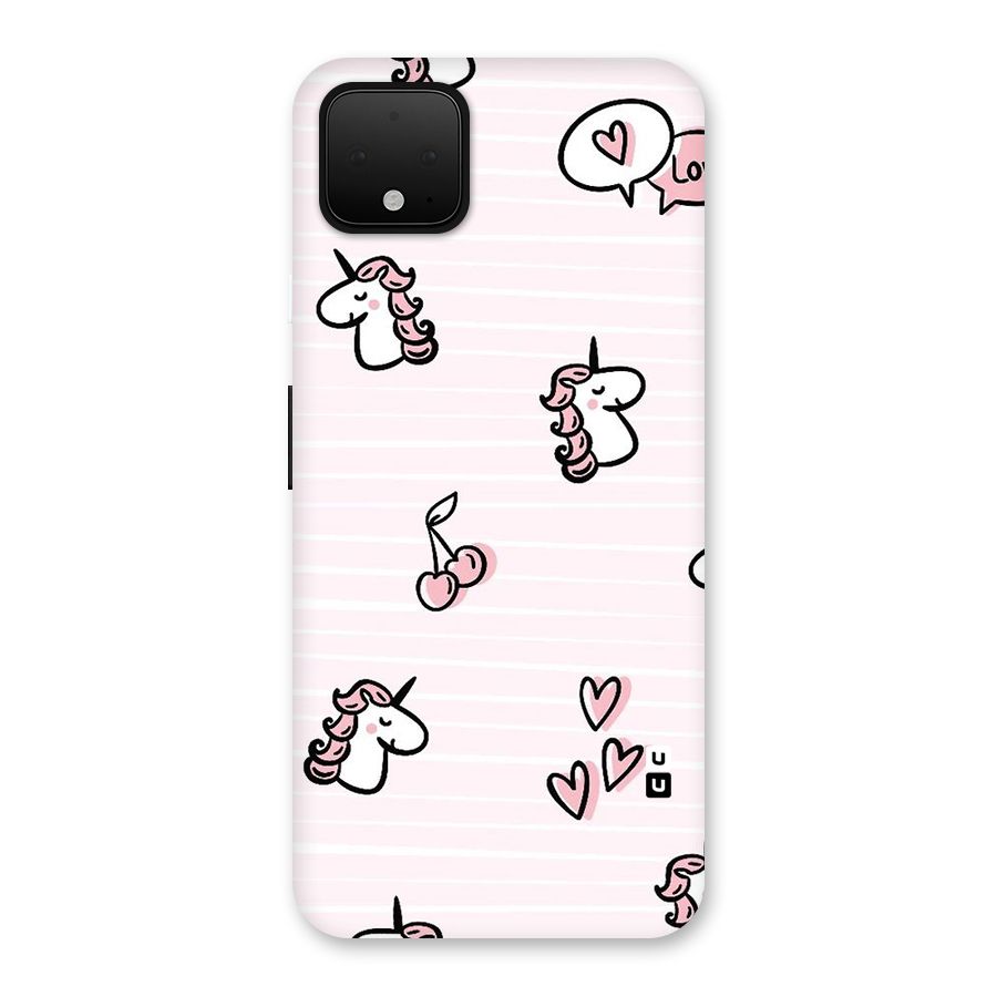 Strawberries And Unicorns Back Case for Google Pixel 4 XL