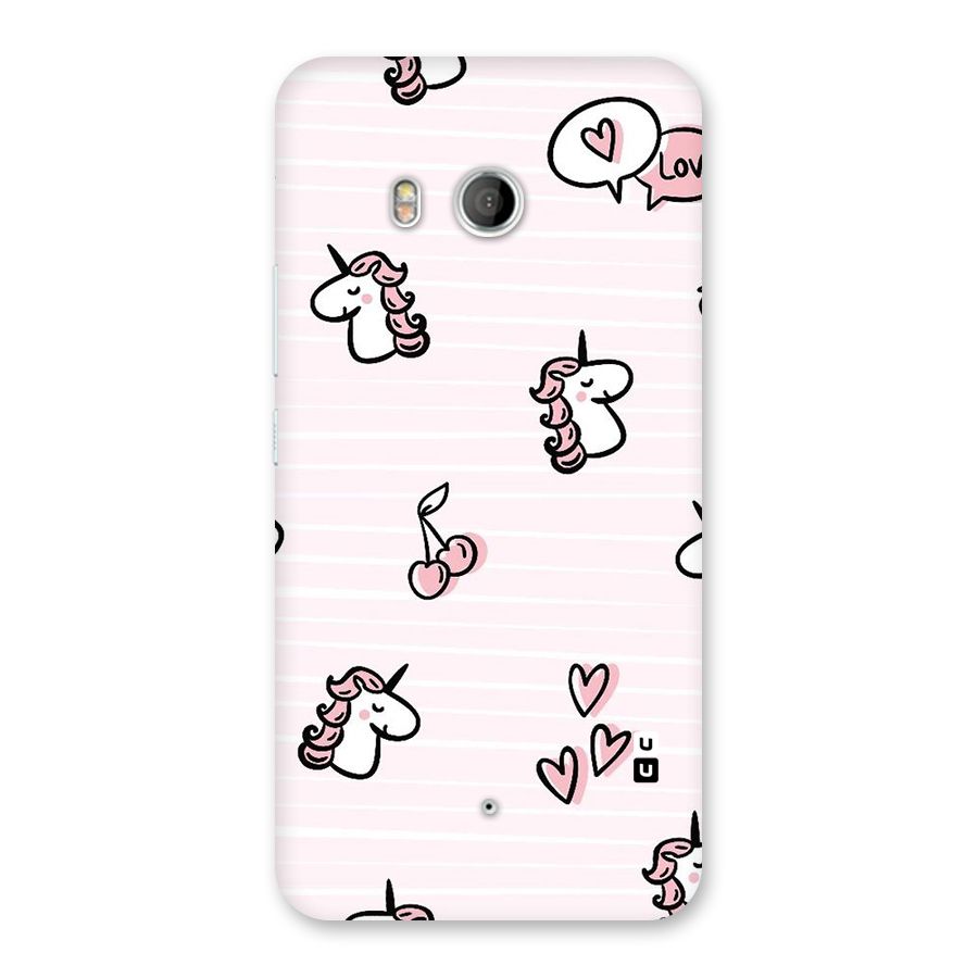 Strawberries And Unicorns Back Case for HTC U11