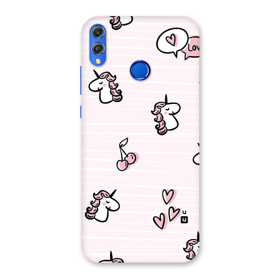 Strawberries And Unicorns Back Case for Honor 8X