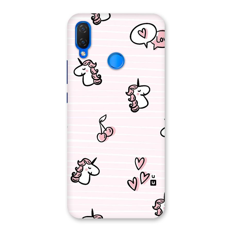 Strawberries And Unicorns Back Case for Huawei P Smart+
