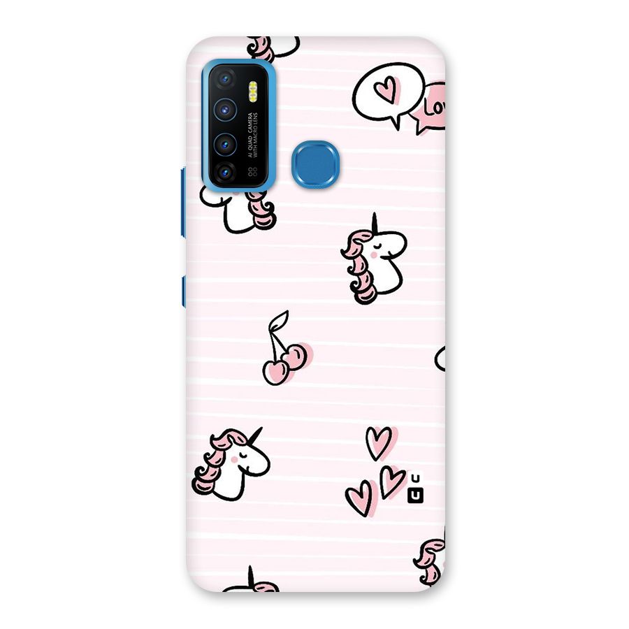 Strawberries And Unicorns Back Case for Infinix Hot 9