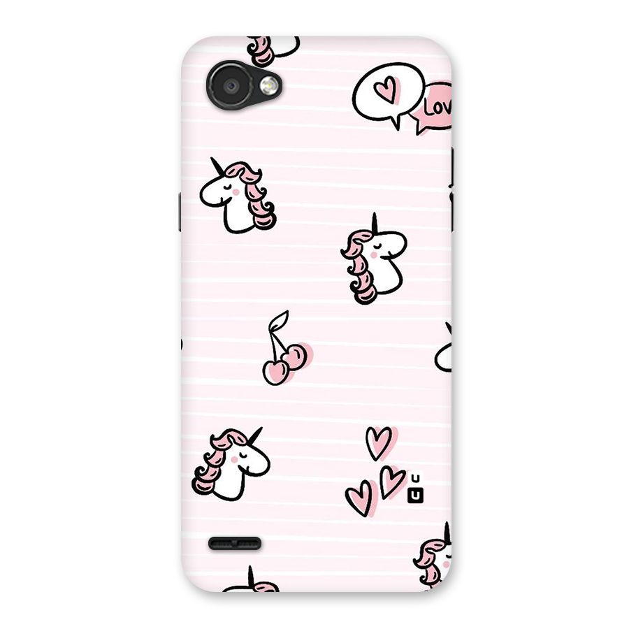 Strawberries And Unicorns Back Case for LG Q6