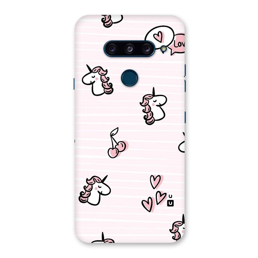 Strawberries And Unicorns Back Case for LG  V40 ThinQ