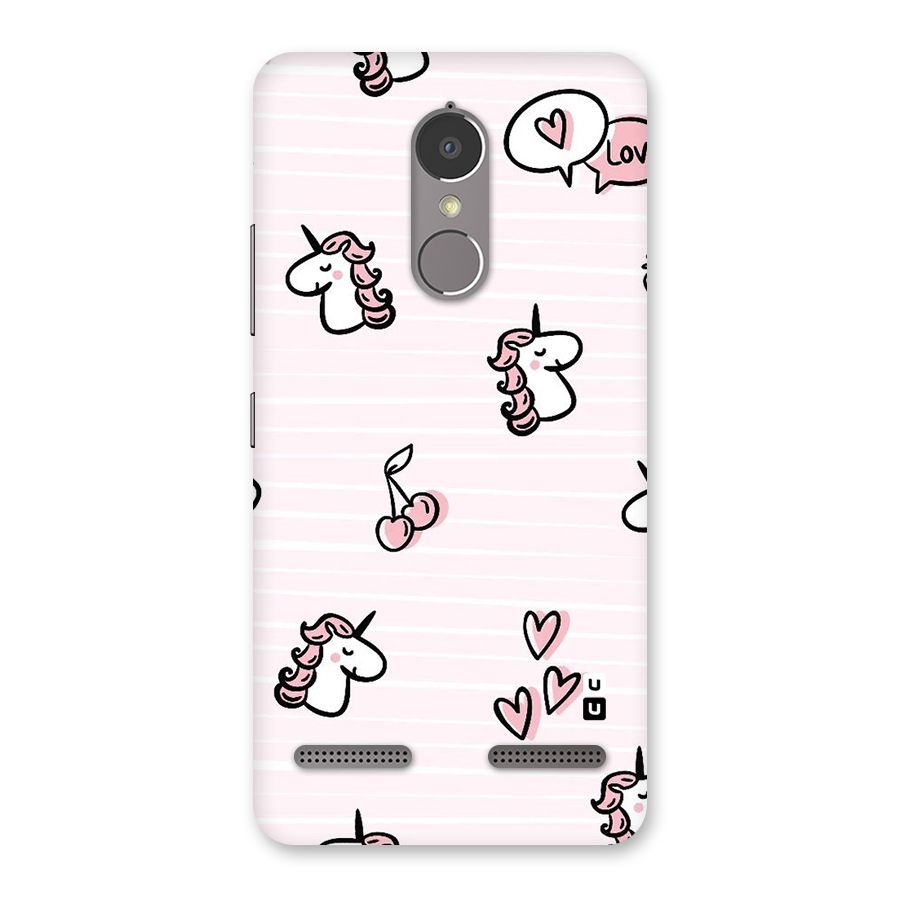Strawberries And Unicorns Back Case for Lenovo K6 Power