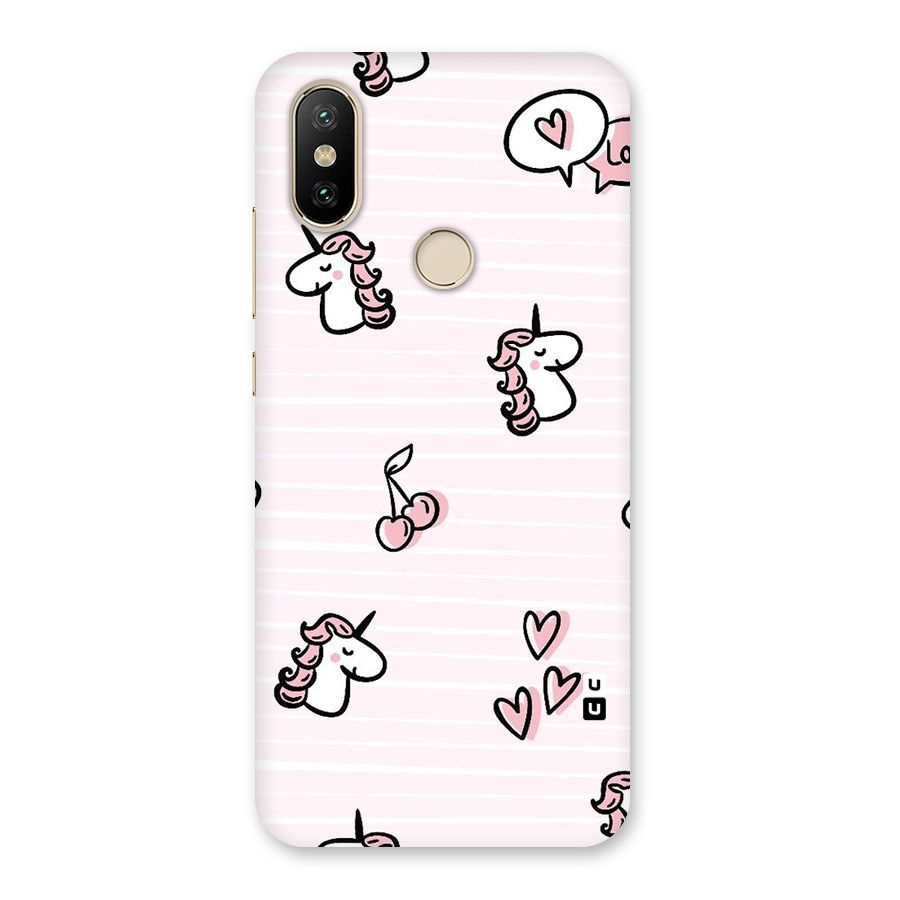 Strawberries And Unicorns Back Case for Mi A2
