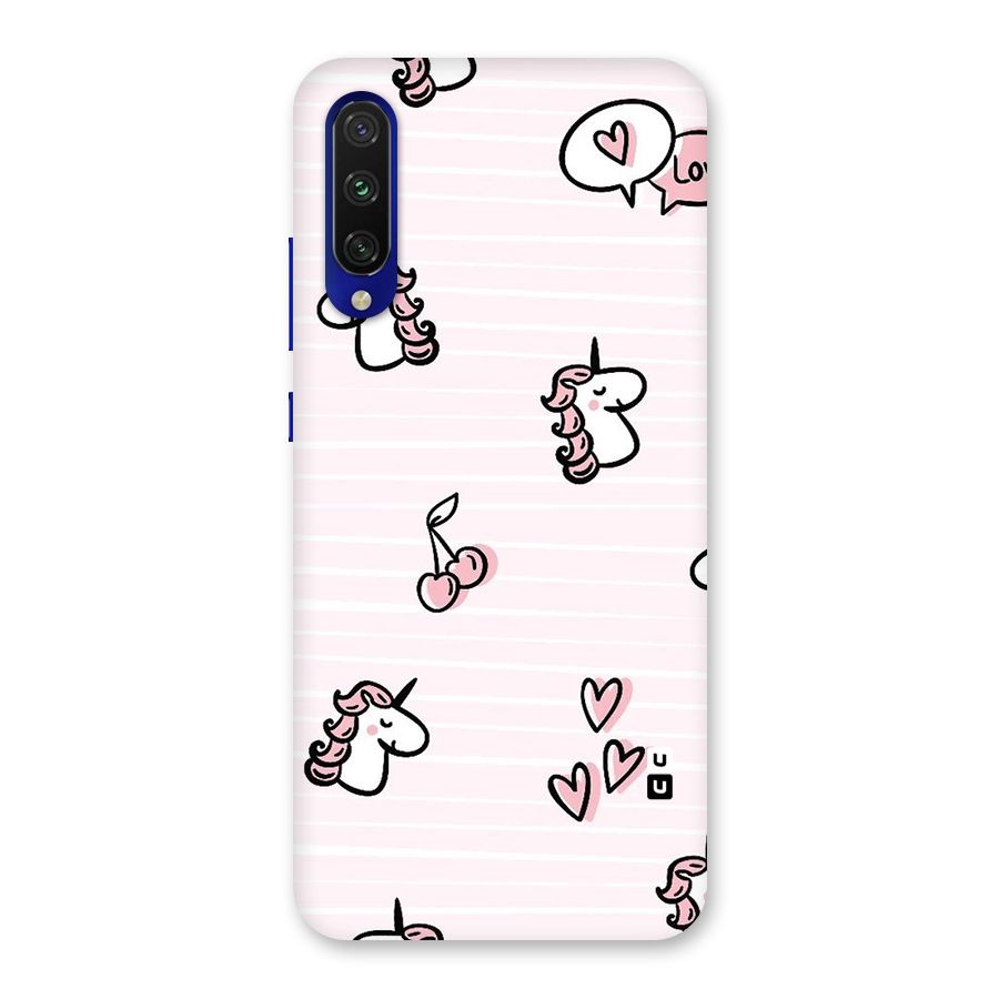 Strawberries And Unicorns Back Case for Mi A3