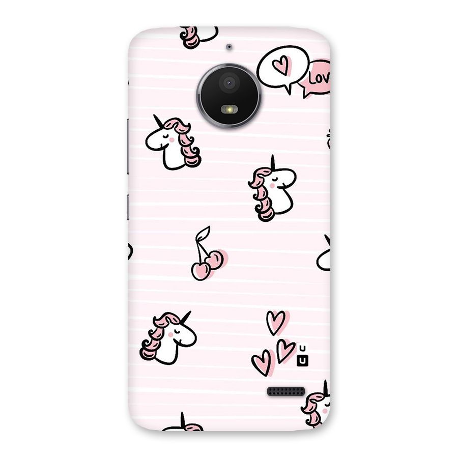 Strawberries And Unicorns Back Case for Moto E4
