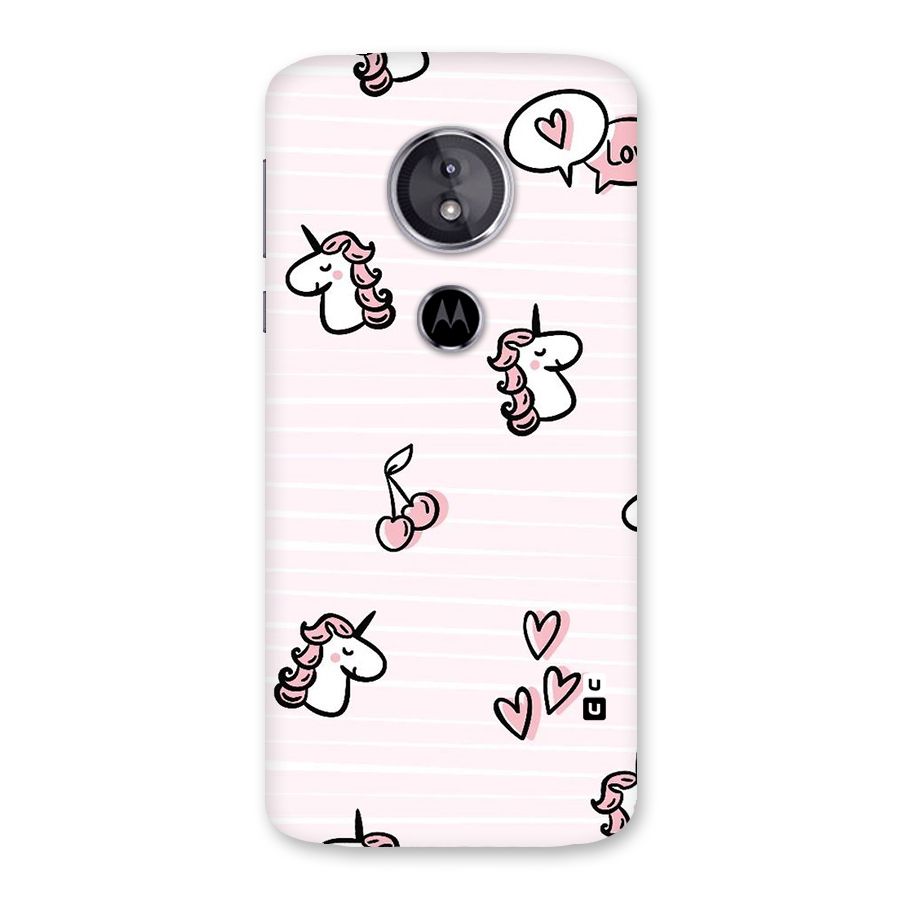 Strawberries And Unicorns Back Case for Moto E5
