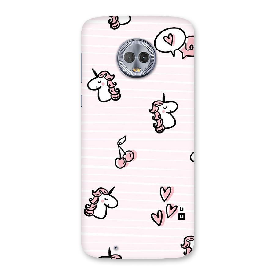 Strawberries And Unicorns Back Case for Moto G6