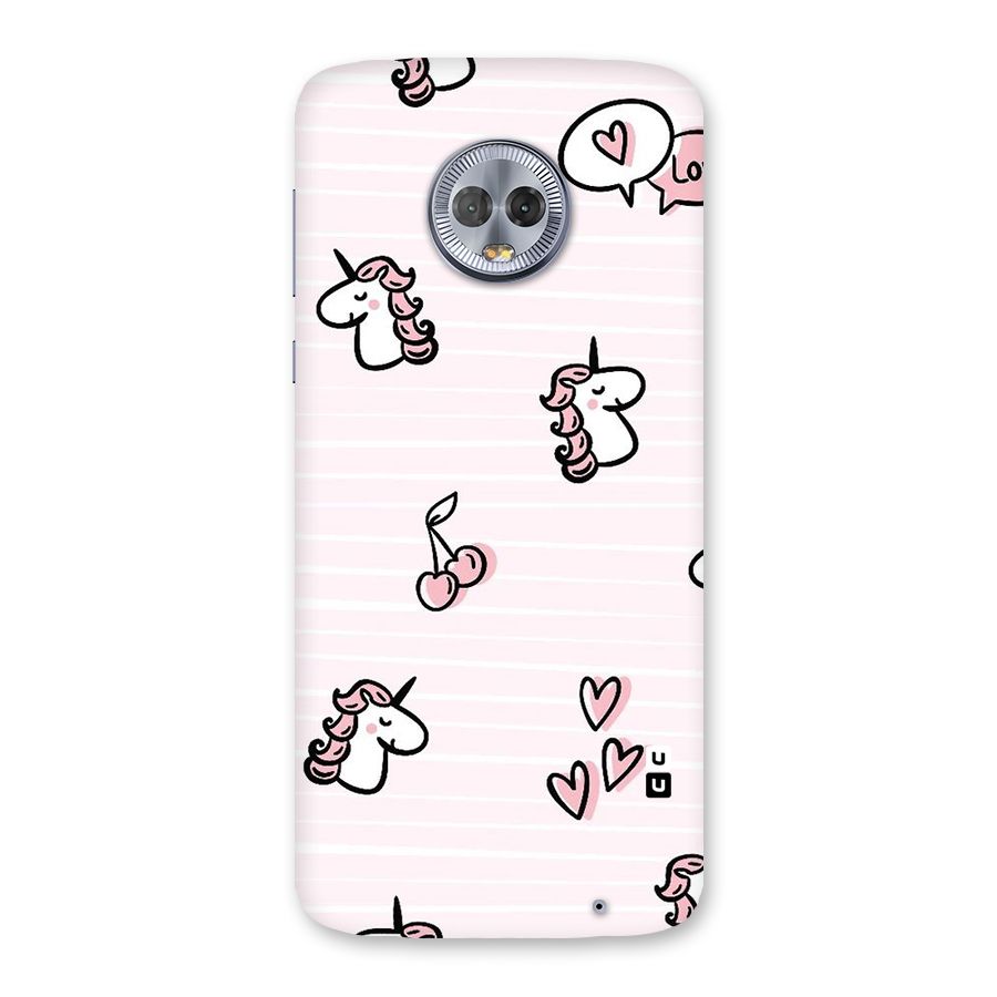 Strawberries And Unicorns Back Case for Moto G6 Plus