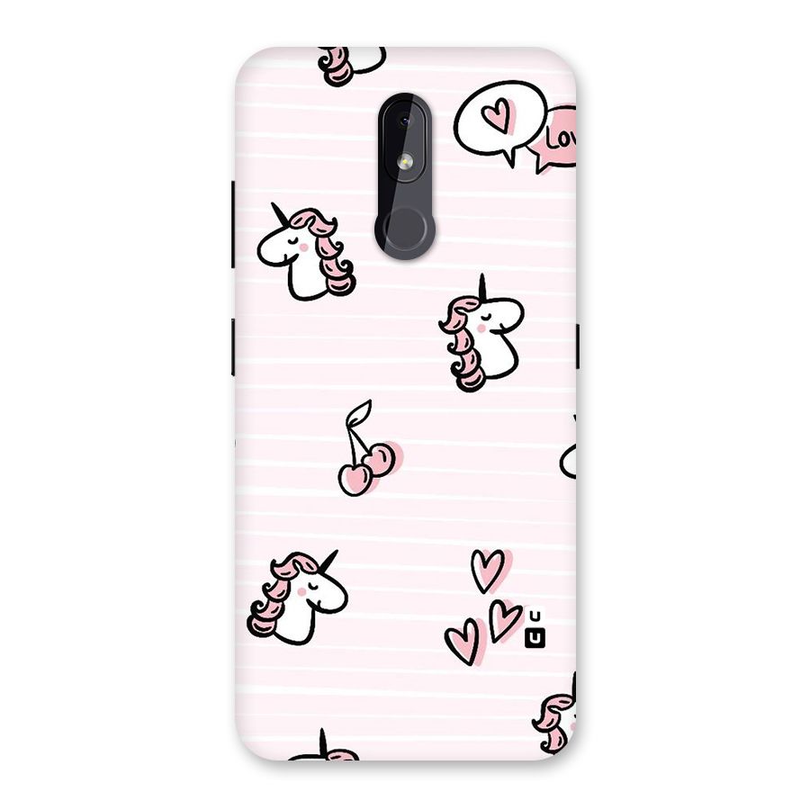 Strawberries And Unicorns Back Case for Nokia 3.2