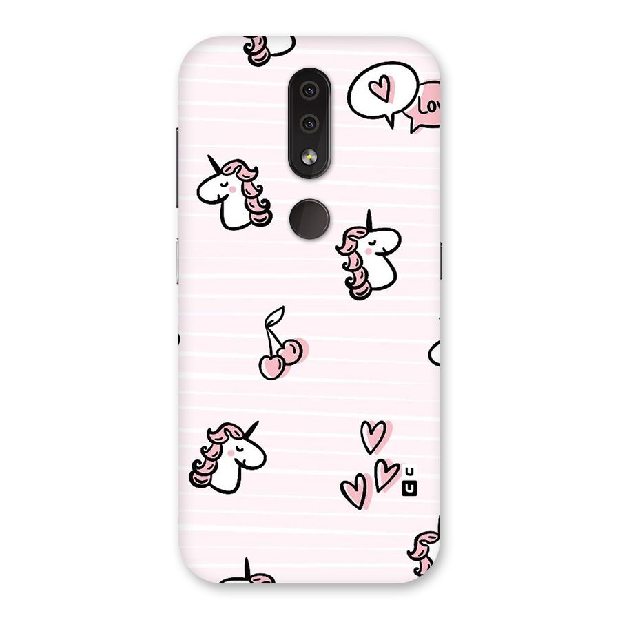 Strawberries And Unicorns Back Case for Nokia 4.2