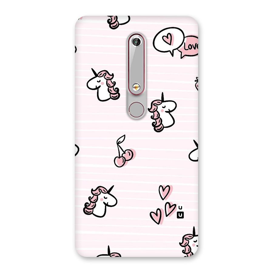 Strawberries And Unicorns Back Case for Nokia 6.1
