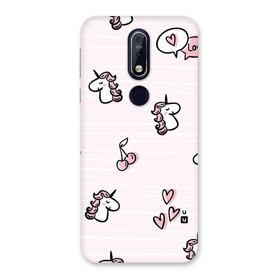 Strawberries And Unicorns Back Case for Nokia 7.1