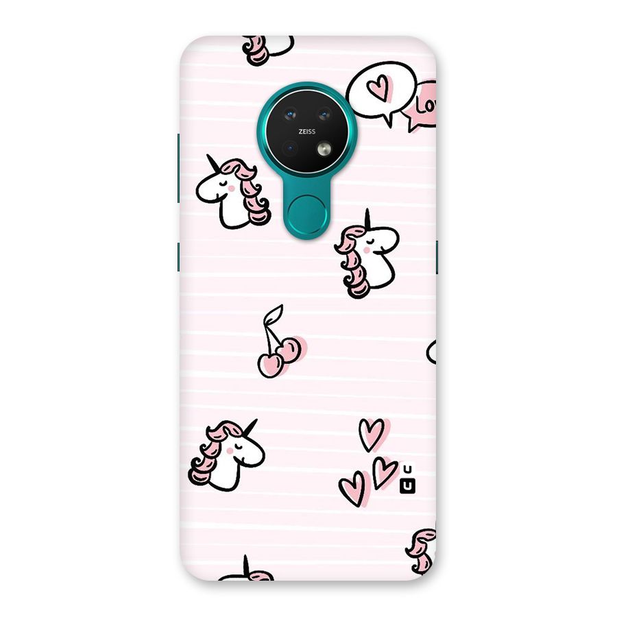 Strawberries And Unicorns Back Case for Nokia 7.2