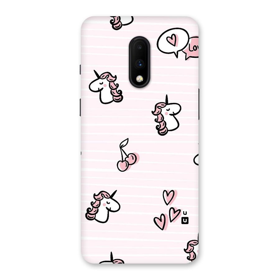 Strawberries And Unicorns Back Case for OnePlus 7