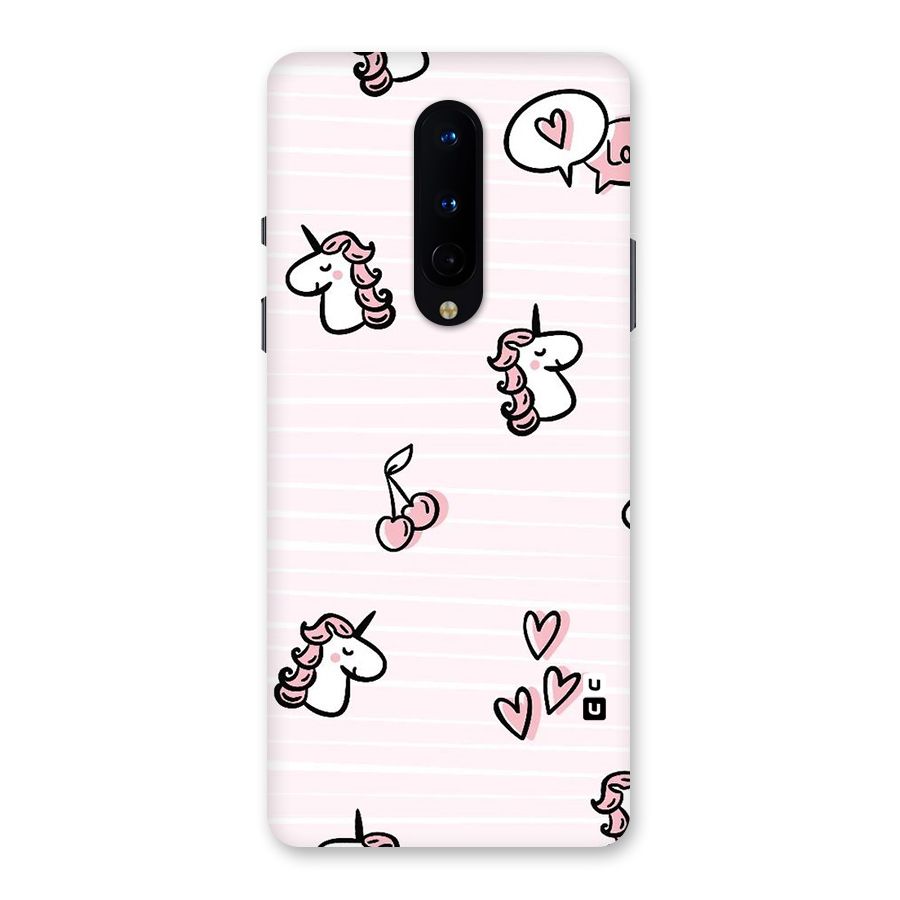 Strawberries And Unicorns Back Case for OnePlus 8