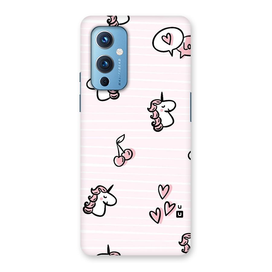 Strawberries And Unicorns Back Case for OnePlus 9