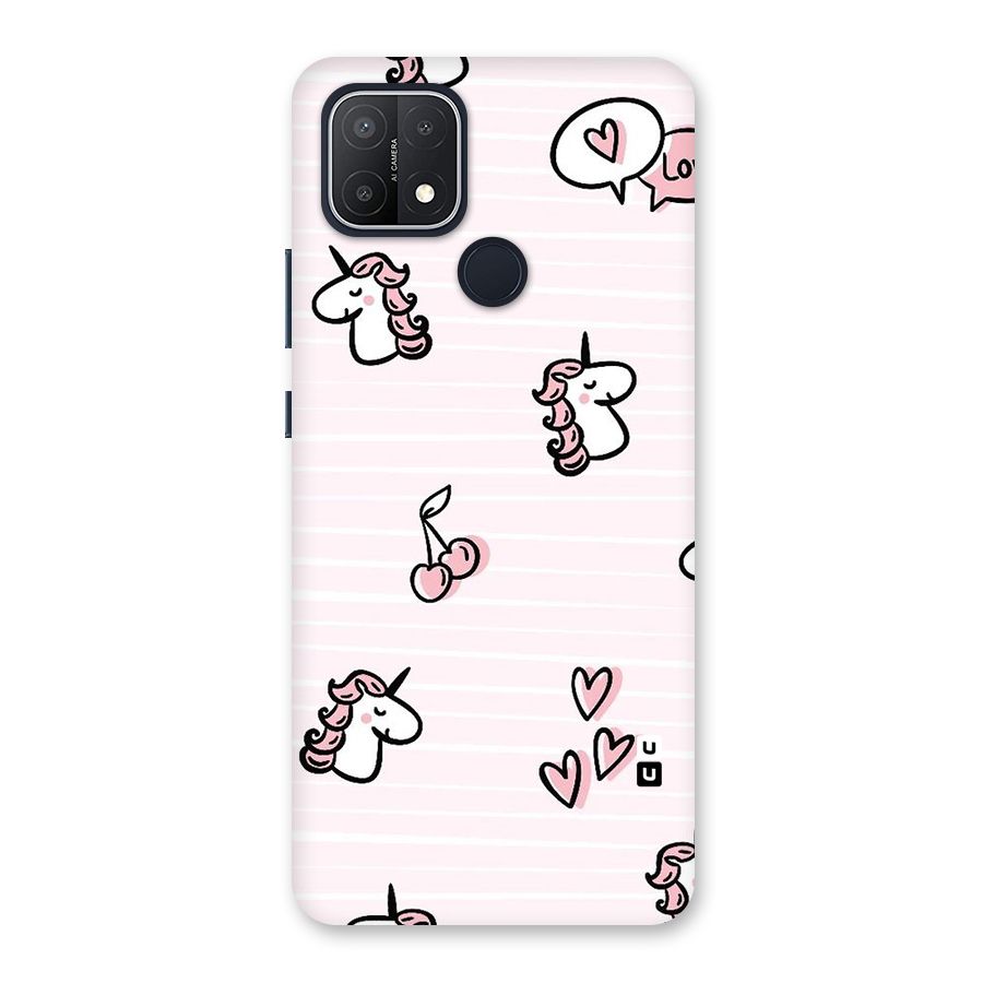 Strawberries And Unicorns Back Case for Oppo A15s