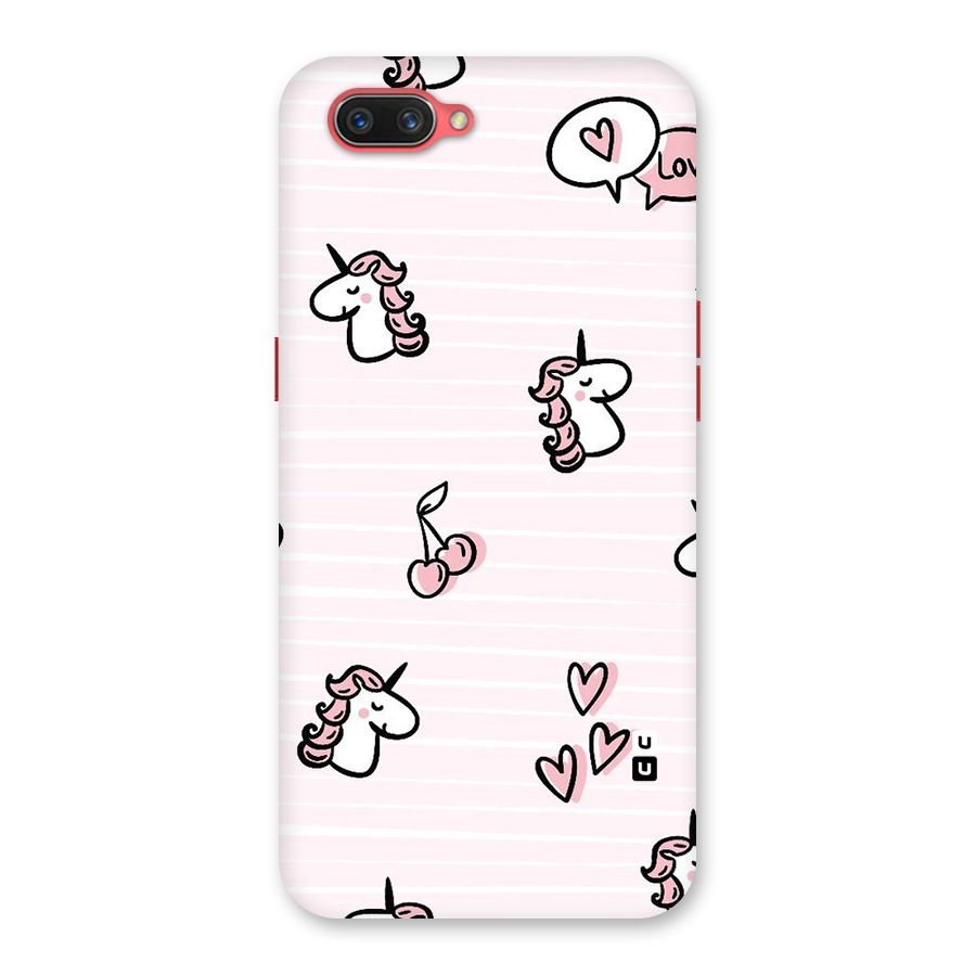 Strawberries And Unicorns Back Case for Oppo A3s