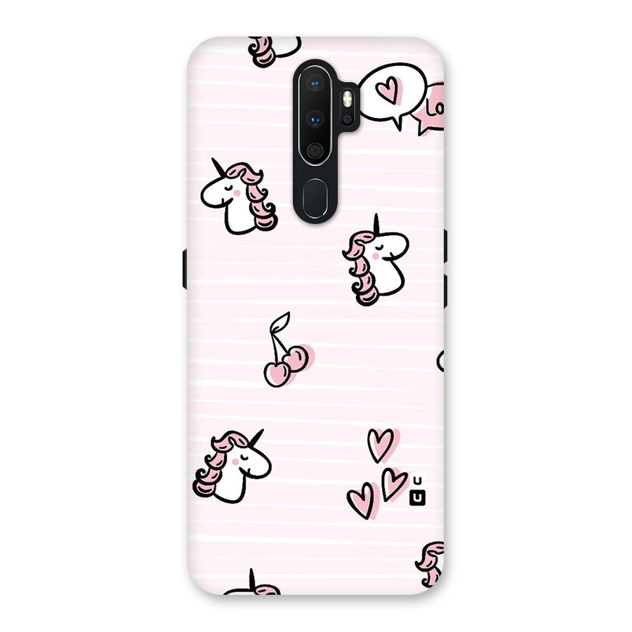 Strawberries And Unicorns Back Case for Oppo A5 (2020)
