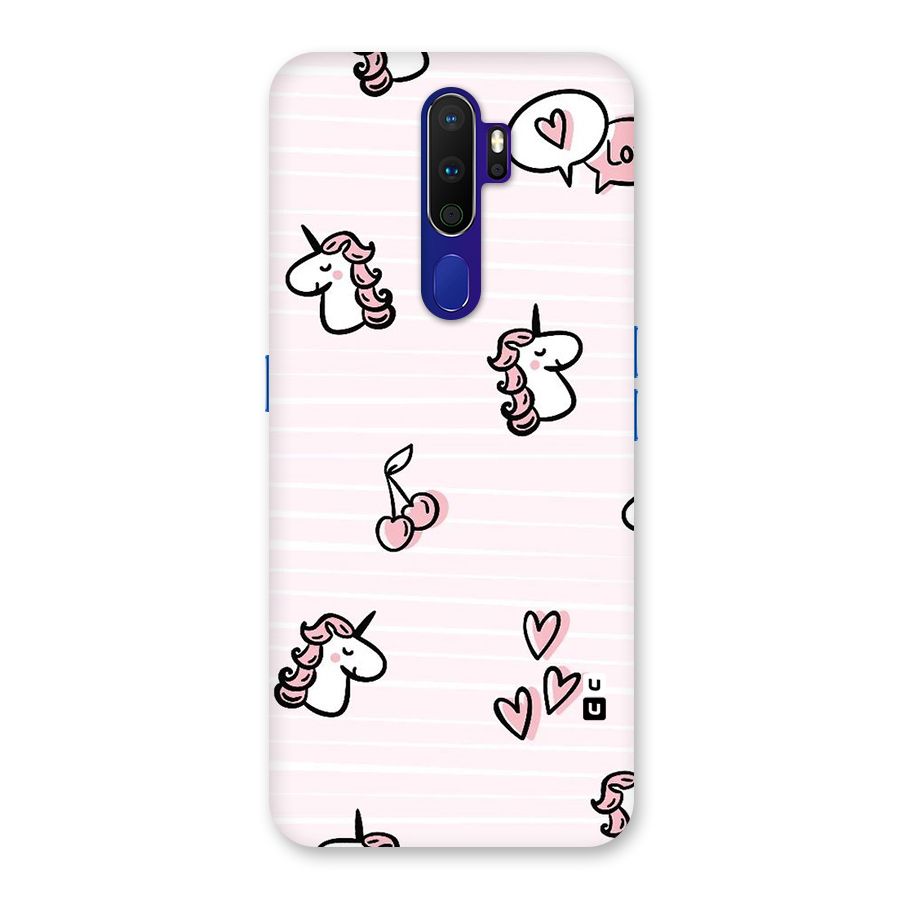 Strawberries And Unicorns Back Case for Oppo A9 (2020)